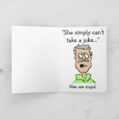 Männer sind stupide Grußkarte Dankeskarte (Innenseite)