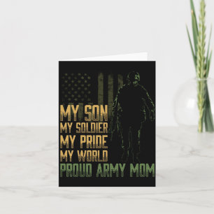 Männer So Sohn Soldat Stolz Armee Mama Militär Mut Karte