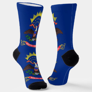 Männer Socken mit Flagge von North Dakota