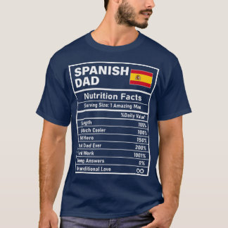 Männer Spanischer Vater Ernährung Fakten Vatertag T-Shirt