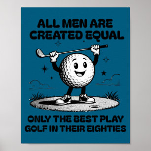 Männer spielen Golf Achtziger Geburtstag Alle Männ Poster