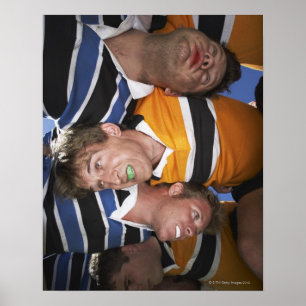 Männer spielen Rugby Poster