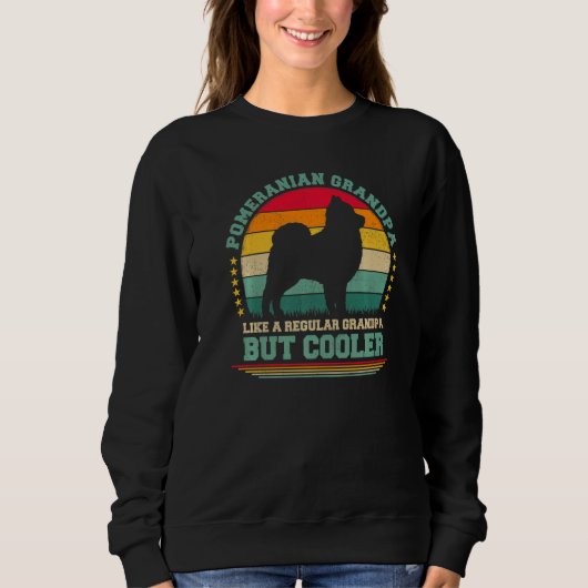 Männer Spitz Hund Vintager Spitz Großa Fa Sweatshirt (Vorderseite)