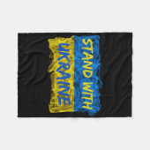 Männer stehen mit der Ukraine, ukrainische Flagge, Fleecedecke (Vorderseite (Horizontal))