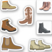 Männer-Stiefel Aufkleber (Vorderseite)
