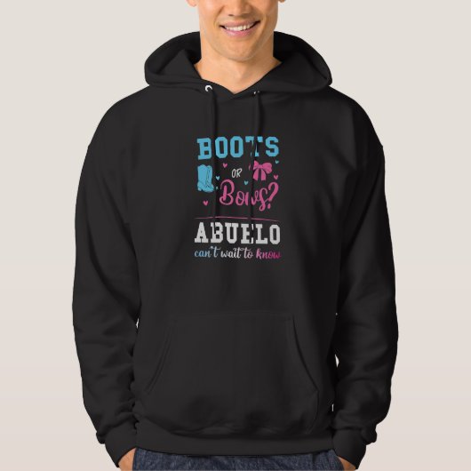 Männer Stiefel oder Bogen bei Geschlecht zeigen ro Hoodie (Vorderseite)