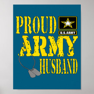 Männer Stolz Armee Ehemann Militär Illustration Poster
