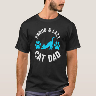 Männer Stolz & Fauler Katzenvater Daddy T-Shirt