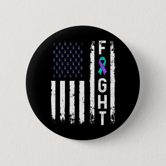 Männer-Suizidpräventionsflagge Kampf gegen psychis Button (Vorderseite)