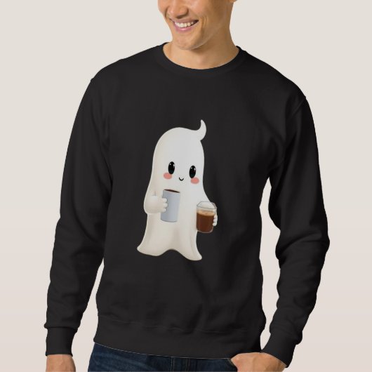 Männer Süß Kaffee Geist Grafik Sweatshirt (Vorderseite)