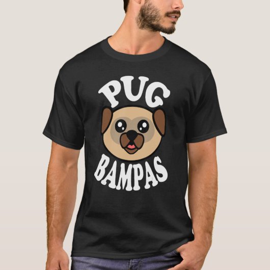 Männer Süßer Mops Bampas T-Shirt (Vorderseite)