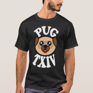 Männer Süßer Mops Papa T-Shirt