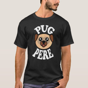 Männer Süßer Mops Vater T-Shirt