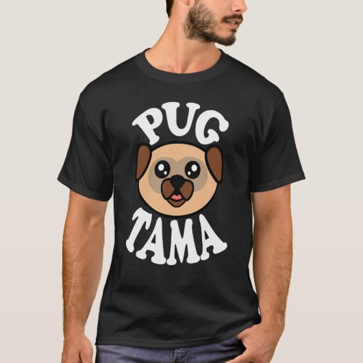 Männer Süßer Pug Tama T-Shirt (Vorderseite)