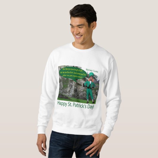 Männer Sweatshirt. Alles Gute zum St. Patrick's Da Sweatshirt (Vorne ganz)