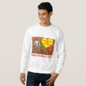 Männer Sweatshirt. Alles Gute zum Valentinstag. Sweatshirt (Vorne ganz)