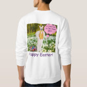Männer Sweatshirt. Frohe Ostern. klipspringer/bunt Sweatshirt (Rückseite)