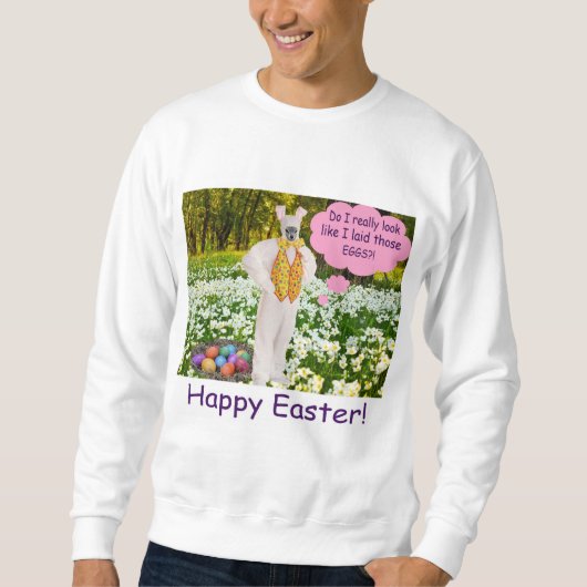 Männer Sweatshirt. Frohe Ostern. klipspringer/bunt Sweatshirt (Vorderseite)