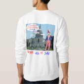 Männer Sweatshirt. Glückwunsch 4. Ratte/Unclesam Sweatshirt (Rückseite)