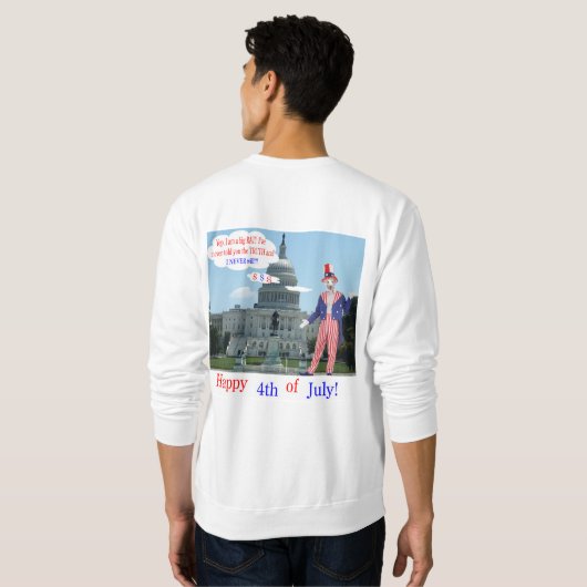 Männer Sweatshirt. Glückwunsch 4. Ratte/Unclesam Sweatshirt (Schwarz voll)