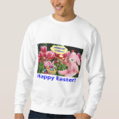 Männer Sweatshirt. Happy Oaster. Alpaca/Hunny Sweatshirt (Vorderseite)