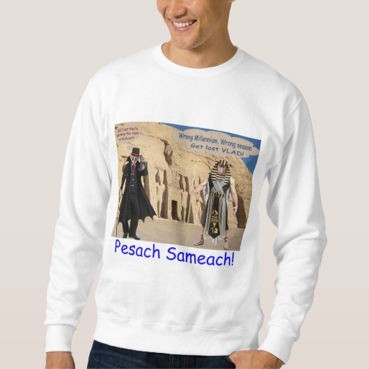 Männer Sweatshirt. Happy Passover. loris/Affe Sweatshirt (Vorderseite)