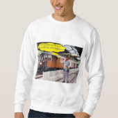 Männer Sweatshirt. Happy Vatertag. Kuh/Verhalten Sweatshirt (Vorderseite)