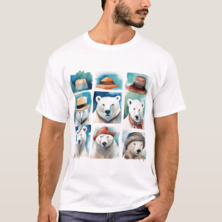 Männer-T-Shirt - Eisbären in Hüten T-Shirt
