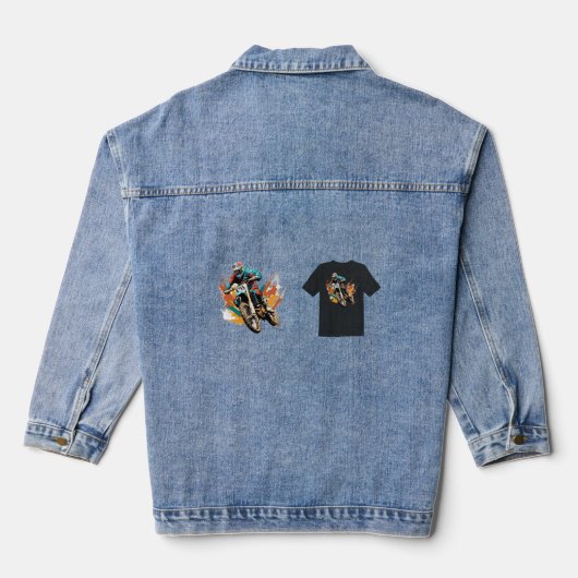 Männer-T - Shirt Jeansjacke (Rückseite)
