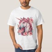Männer T - Shirt mit Einhorn. (Vorderseite)