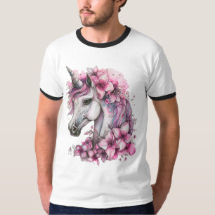 Männer T - Shirt mit Einhorn.