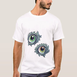 Männer-T - Shirt mit Ripped-Eye-Cartoon-Design