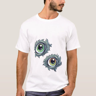 Männer-T - Shirt mit Ripped-Eye-Cartoon-Design