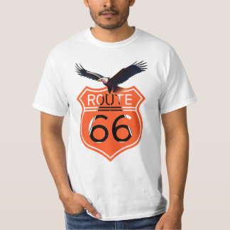 Männer-T-Shirt, Straße-66-Muster und Adler T-Shirt