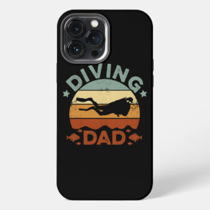 Männer Tauchen Papa Retro-Tauchen Apnoe-Tauchen Sc iPhone 13 Pro Max Hülle
