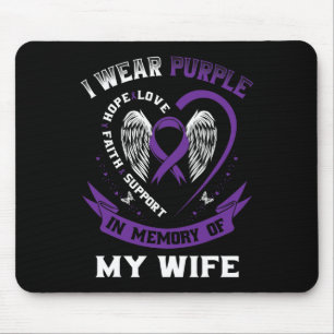 Männer tragen Lila im Gedächtnis meiner Ehefrau Pa Mousepad