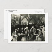 Männer trinken in der Taverne Vintag Postkarte (Vorne/Hinten)