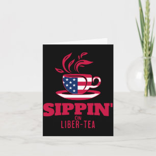 Männer trinken Liber-Tee Amerikanische Flagge lust Karte