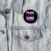 Männer Überdosierung Bewusstsein für Frieden Liebe Button (Beispiel)