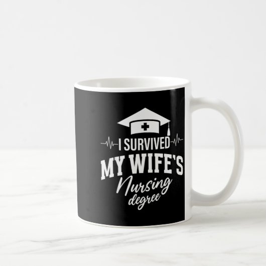 Männer überlebten Frau Pflegegrad lustig Kaffeetasse (Rechts)