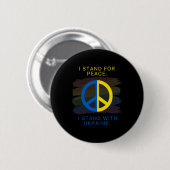 Männer Ukraine - Ich stehe mit Ukraine - Ich stehe Button (Vorne & Hinten)