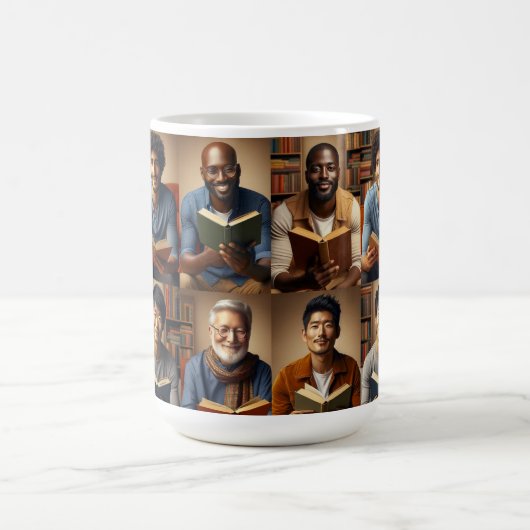 Männer und Buchclubs Kaffeetasse (Mittel)