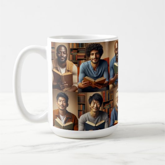 Männer und Buchclubs Kaffeetasse (Links)