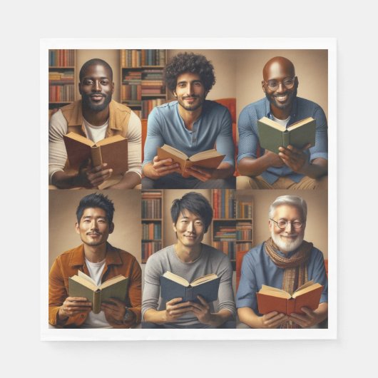 Männer und Bücher Serviette (Vorderseite)