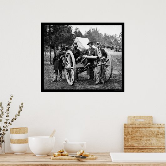 Männer und Cannon auf der Messe Oaks, VA-Campment Poster (Küche)