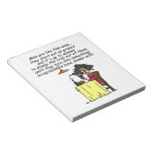 Männer und feiner Wein-Spaß Notizblock (angewinkelt)