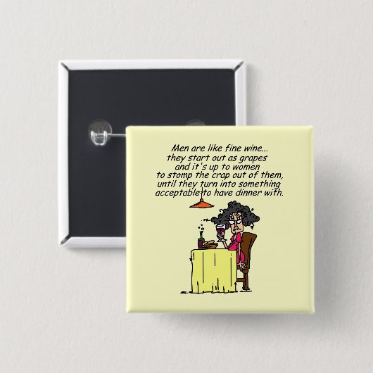 Männer und FIne Spaß Button (Vorne & Hinten)