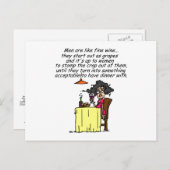 Männer und FIne Spaß Postkarte (Vorne/Hinten)