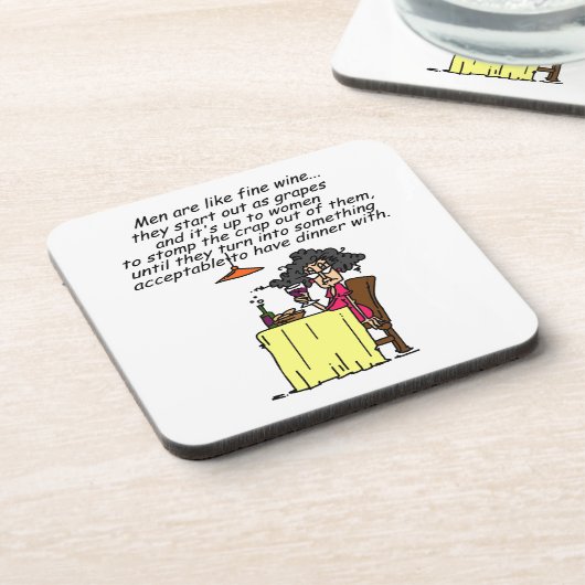 Männer und FIne Spaß Untersetzer (Linke Seite)