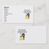 Männer und FIne Spaß Visitenkarte (Vorne/Hinten)